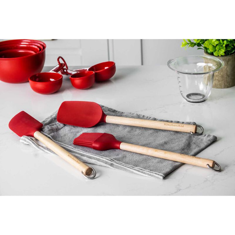 KitchenAid Birchwood Baking Utensils Set Of Three Empire Red image number 3